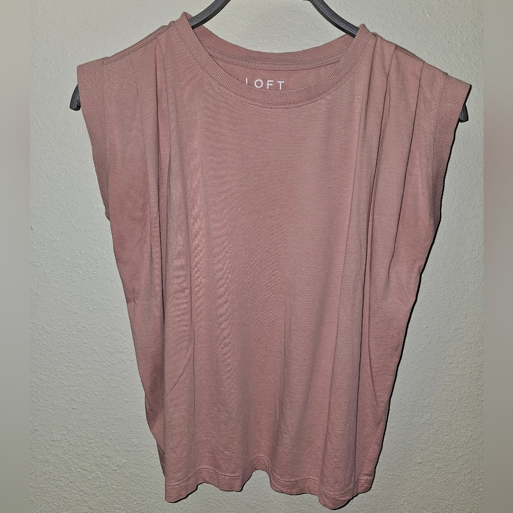 LOFT Women's Dusty Pink Muscle Tee